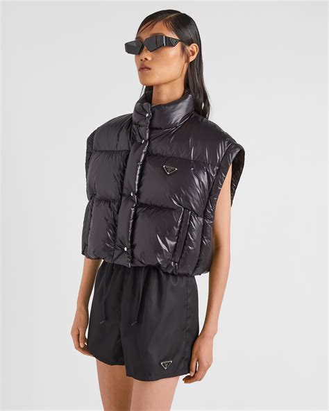 prada down jacket 2015|Prada sleeveless puffer jacket.